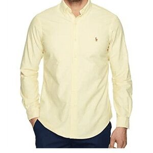 NEW Ralph Lauren Mens Classic Fit Long Sleeve Solid Oxford Shirt Size XL